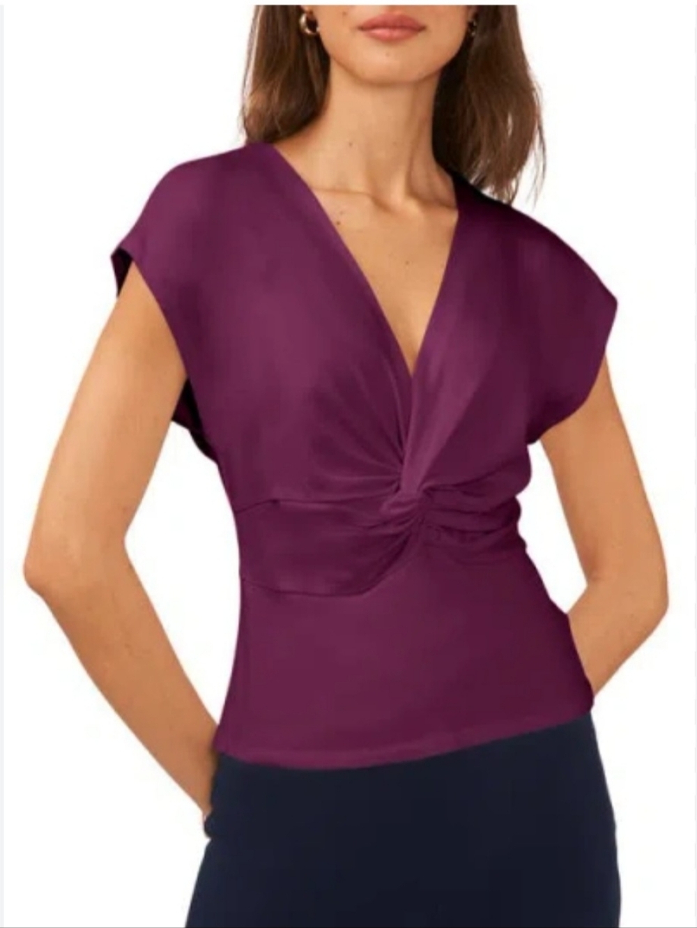 Halogen Twist Knit Top